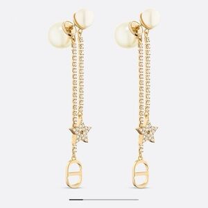 Dior Gold and Cream Star Earrings